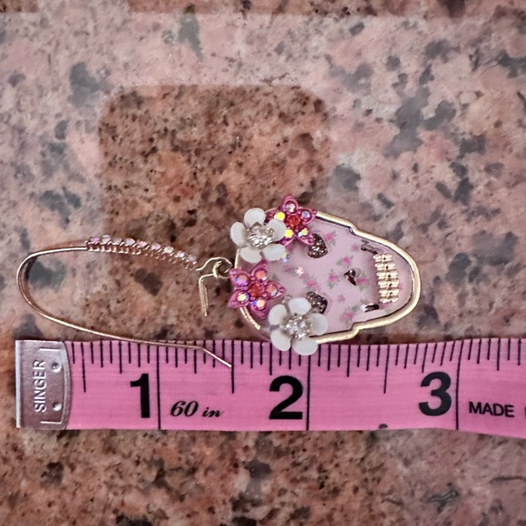 Cute Betsey Johnson Day of the Dead Earrings - Picture 2 of 5